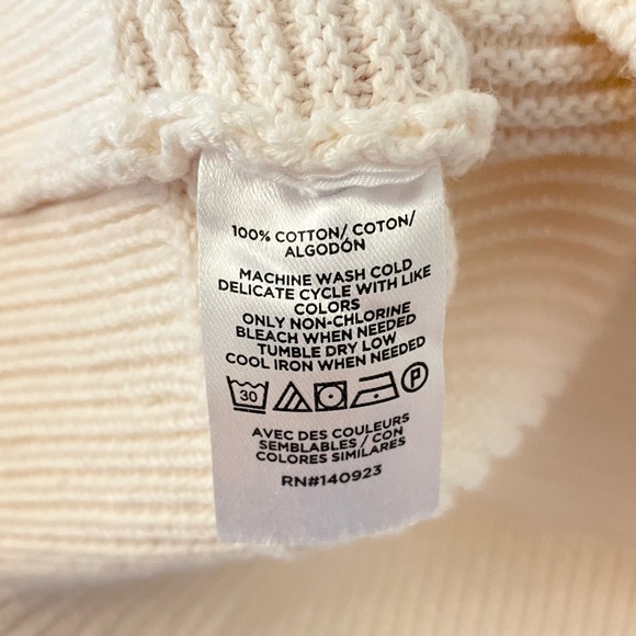 LOFT Cream Crew Neck Sweater - Picture 3 of 4